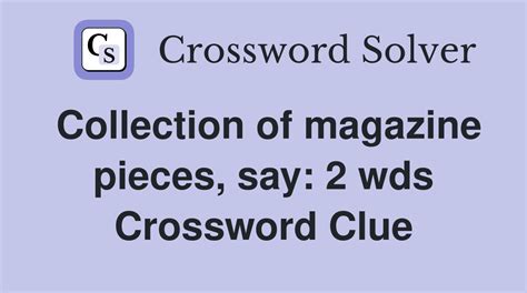 collections crossword clue